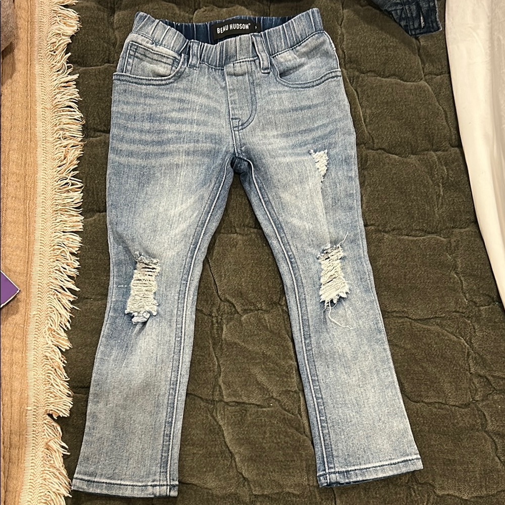 Kids Light Blue Distressed Beau Hudson Jeans